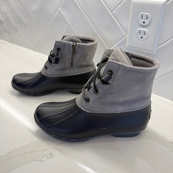 Sperry Women's Saltwater Duck Boots Grey Size 8M Waterproof Casual Leather - Picture 4 of 12